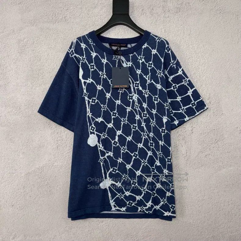 Louis Vuitton Louis Vuitton Fishnet printed ribbed crew neck short sleev Size US L / EU 52-54 / 3 - 1 Thumbnail