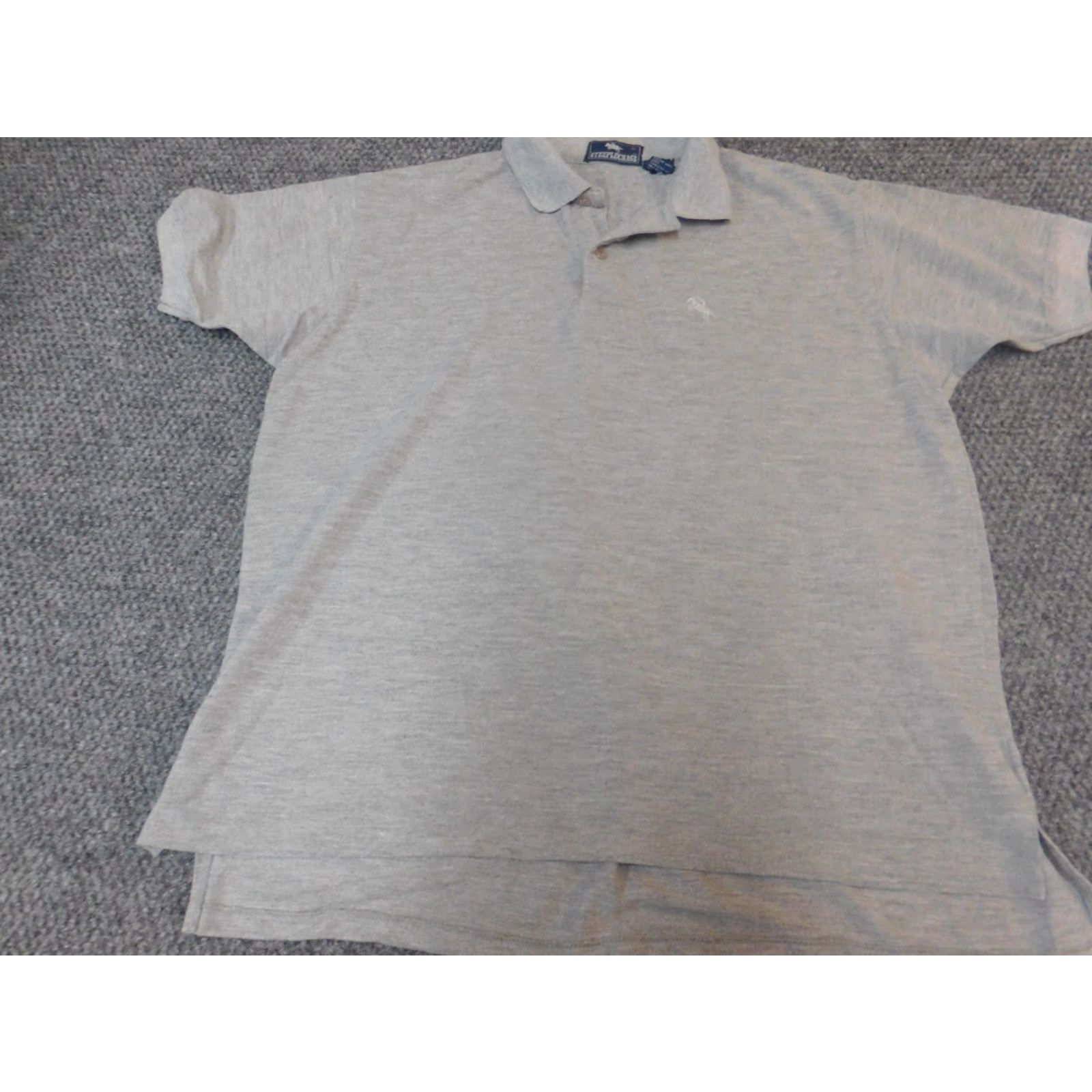 Vintage Vintage Steeplechase Mens Polo Shirt XL gray logo classic Size US XL / EU 56 / 4 - 3 Thumbnail