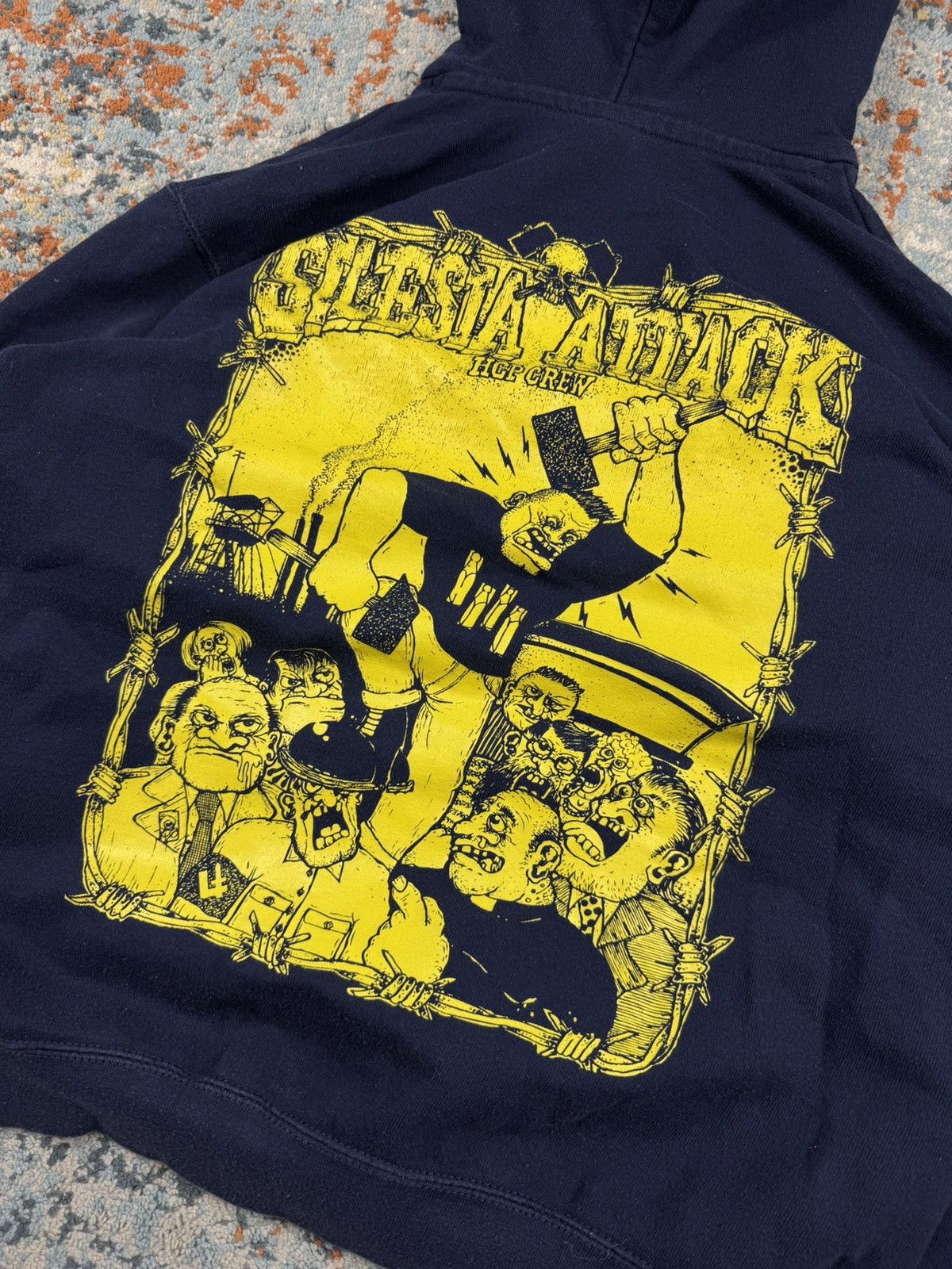 Band Tees × Vintage Vintage 00s Silesia Attack hard core punk castet zip hoodie Size US L / EU 52-54 / 3 - 5 Thumbnail