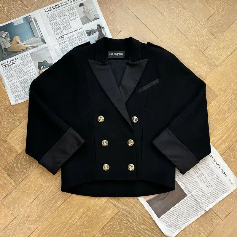Balmain Balmain Black Women's Cardigan 0089 Size S / US 4 / IT 40 - 1 Thumbnail