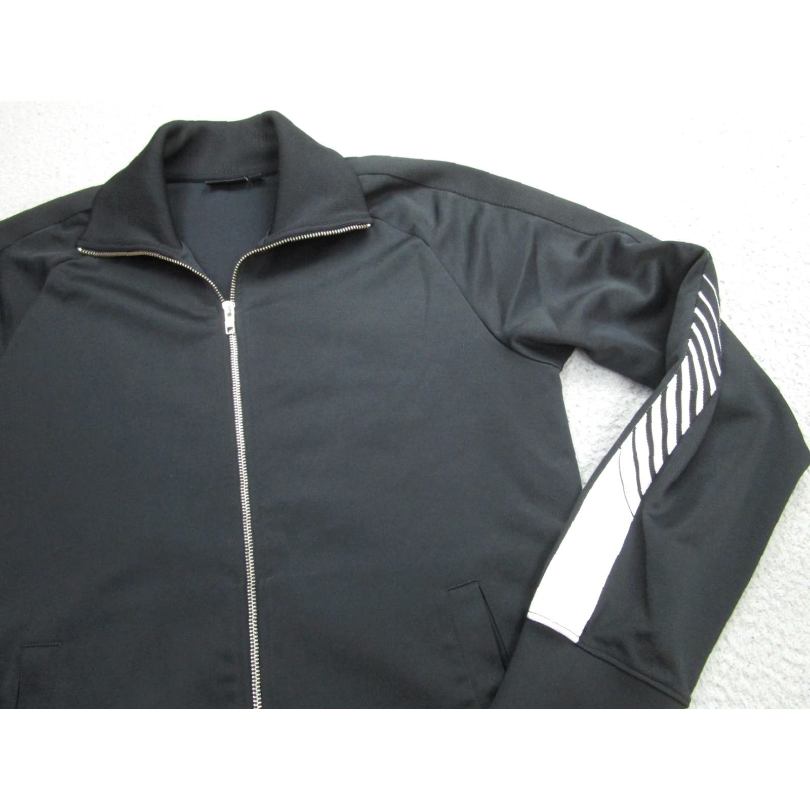 J.Lindeberg J.Lindeberg Track Jacket Mens Large Black White Full Zip Polyester Portugal Athletic Size US L / EU 52-54 / 3 - 2 Thumbnail