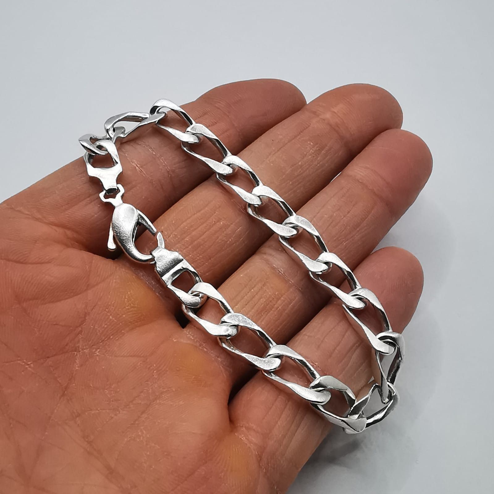 Sterling Silver Vintage Bracelet Jewelry,925 Sterling Silver,Handmade 19,27g Size ONE SIZE - 6 Thumbnail