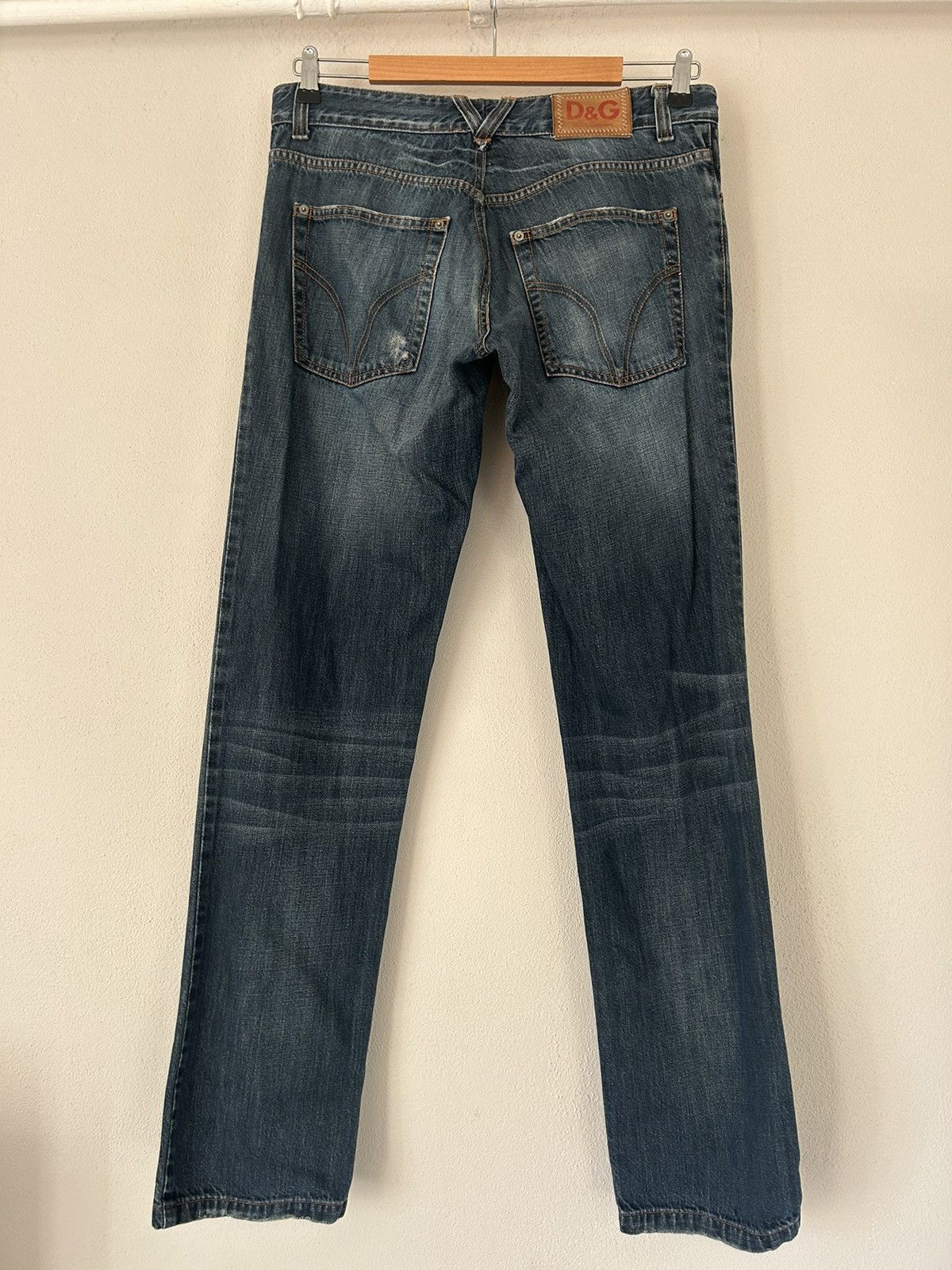 Dolce & Gabbana D&G Blue Distressed Straight-Leg Jeans Size US 34 / EU 50 - 3 Thumbnail