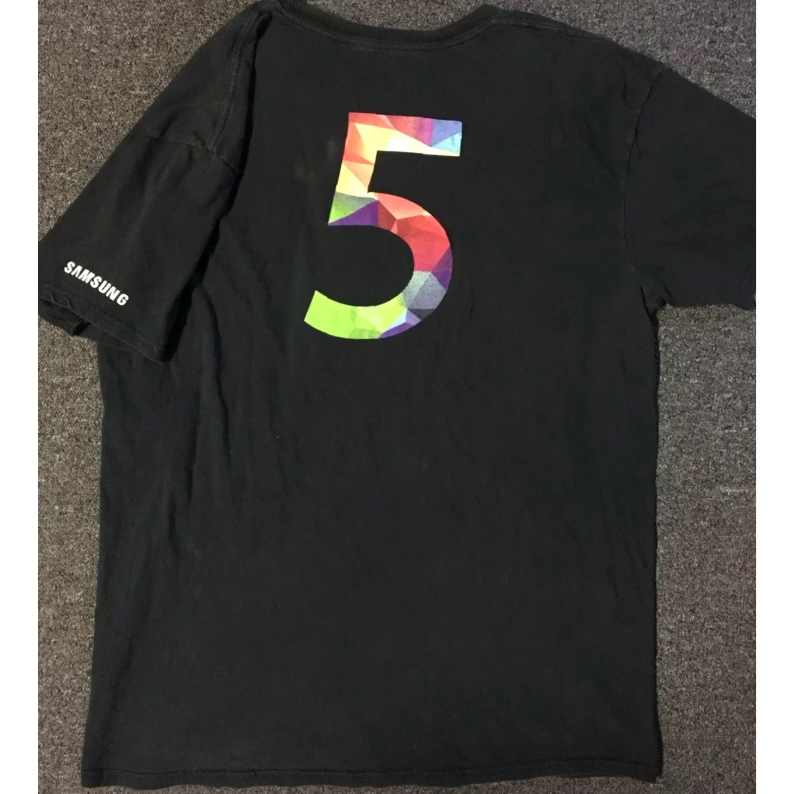 Samsung VINTAGE Samsung Galaxy 5 Promo Shirt XL Black Crew Neck Short Sleeve T-Shirt Men 90s Grunge Retro Electronics Memes Promotional Timepiece? Size US XL / EU 56 / 4 - 2 Thumbnail
