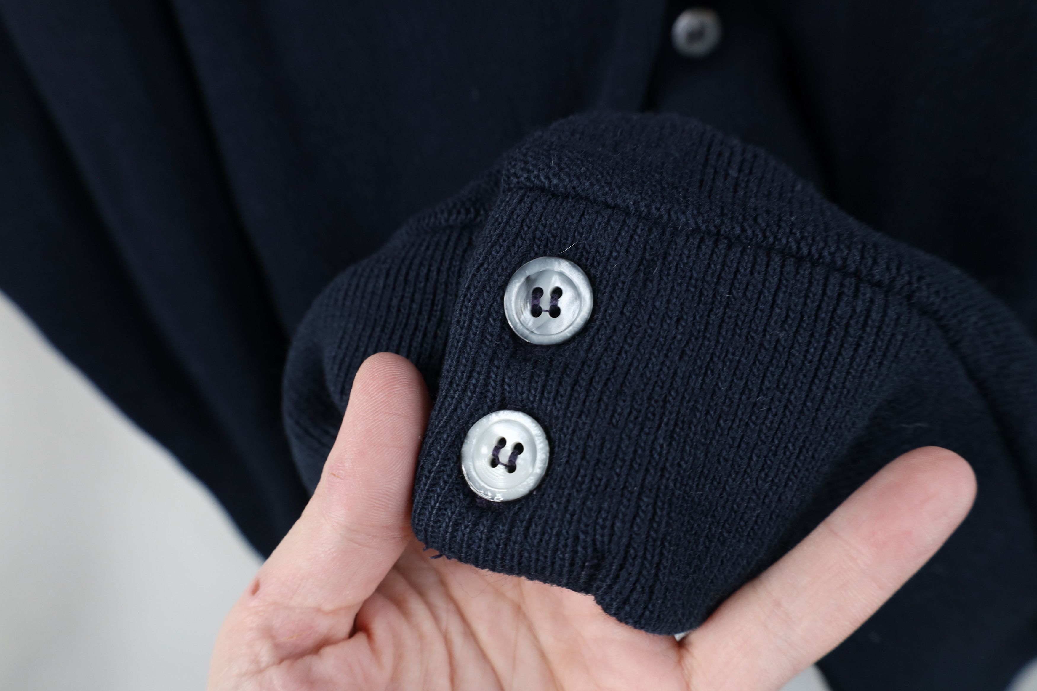 Vintage Vintage 70s Streetwear Knit Cardigan Sweater Navy Blue USA Size US XL / EU 56 / 4 - 4 Thumbnail