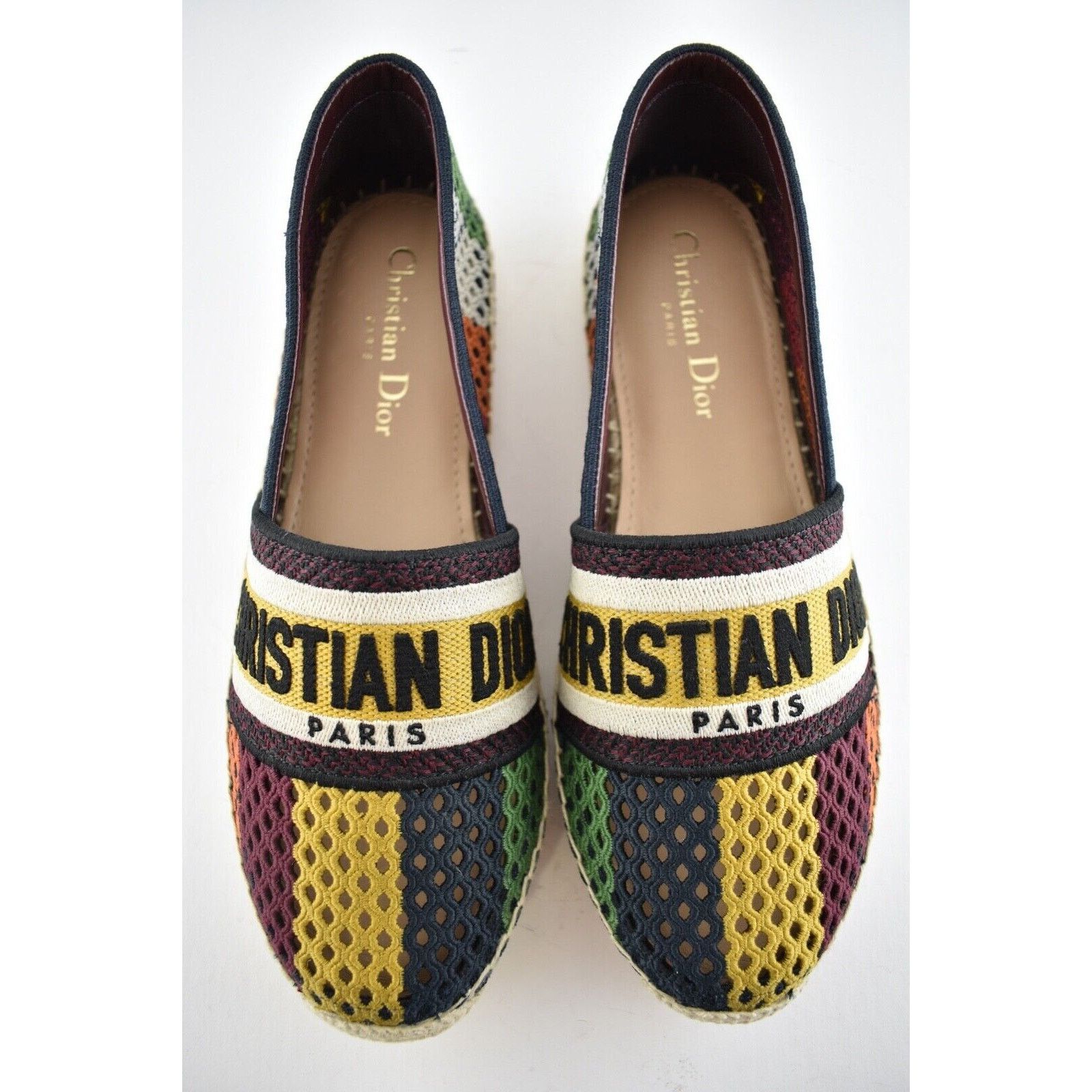 Dior Dior Granville Stripe Mesh Cotton Logo Embroidered Size US 10 / IT 40 - 7 Thumbnail