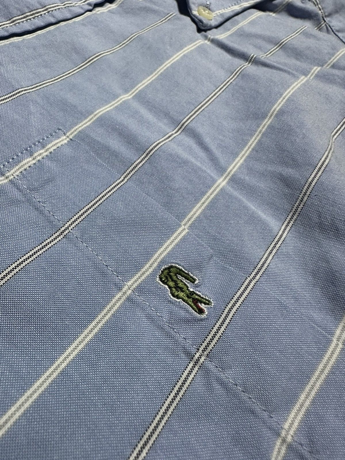 Lacoste Vintage Lacoste Striped Linen Button Ups Shirt Size US S / EU 44-46 / 1 - 5 Thumbnail
