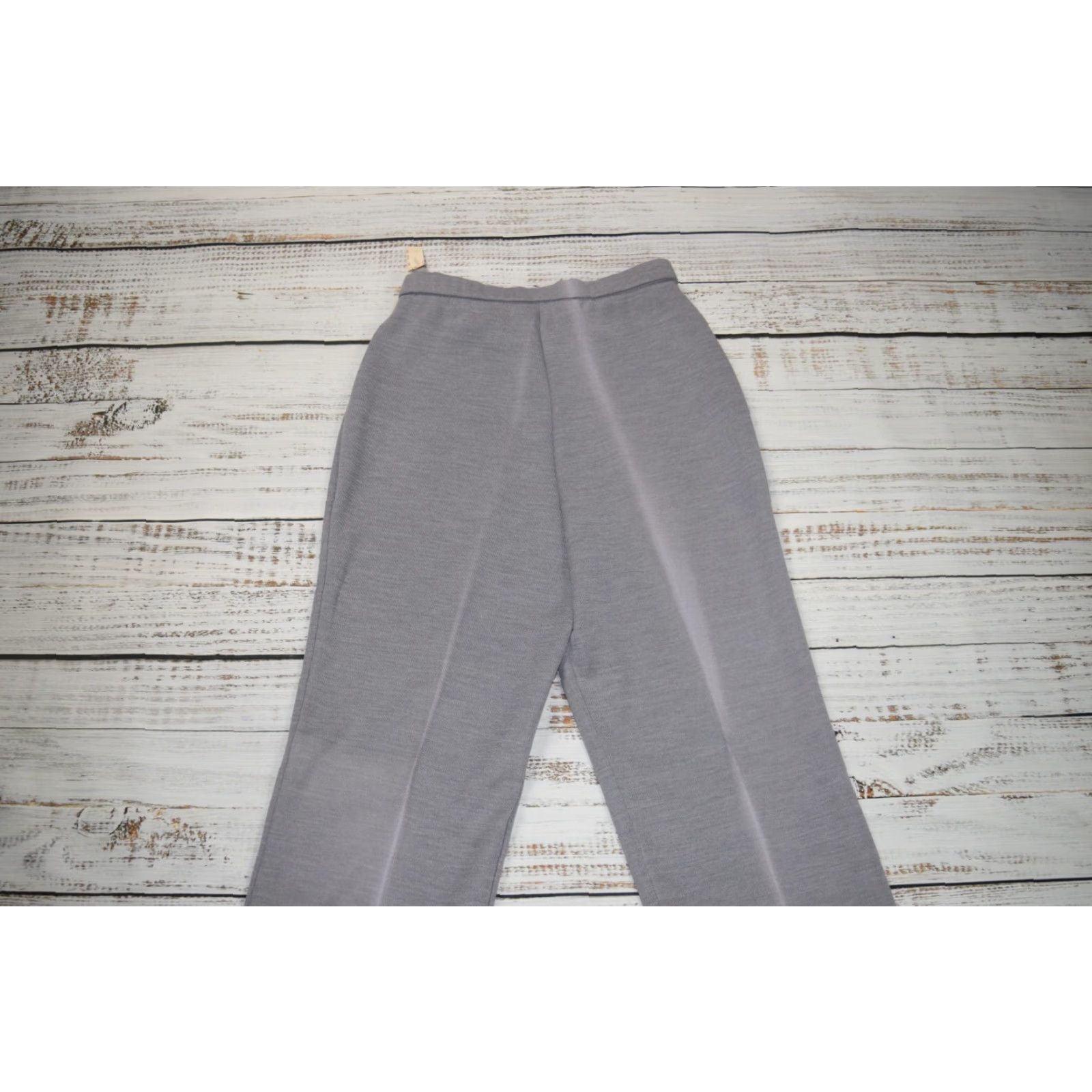 Vintage VINTAGE WOMENS Koret of California NWT SZ 8 POLYESTER HIGH WAISTED GREY PANTS Mod/GoGo Size 26" / US 2 / IT 38 - 8 Thumbnail