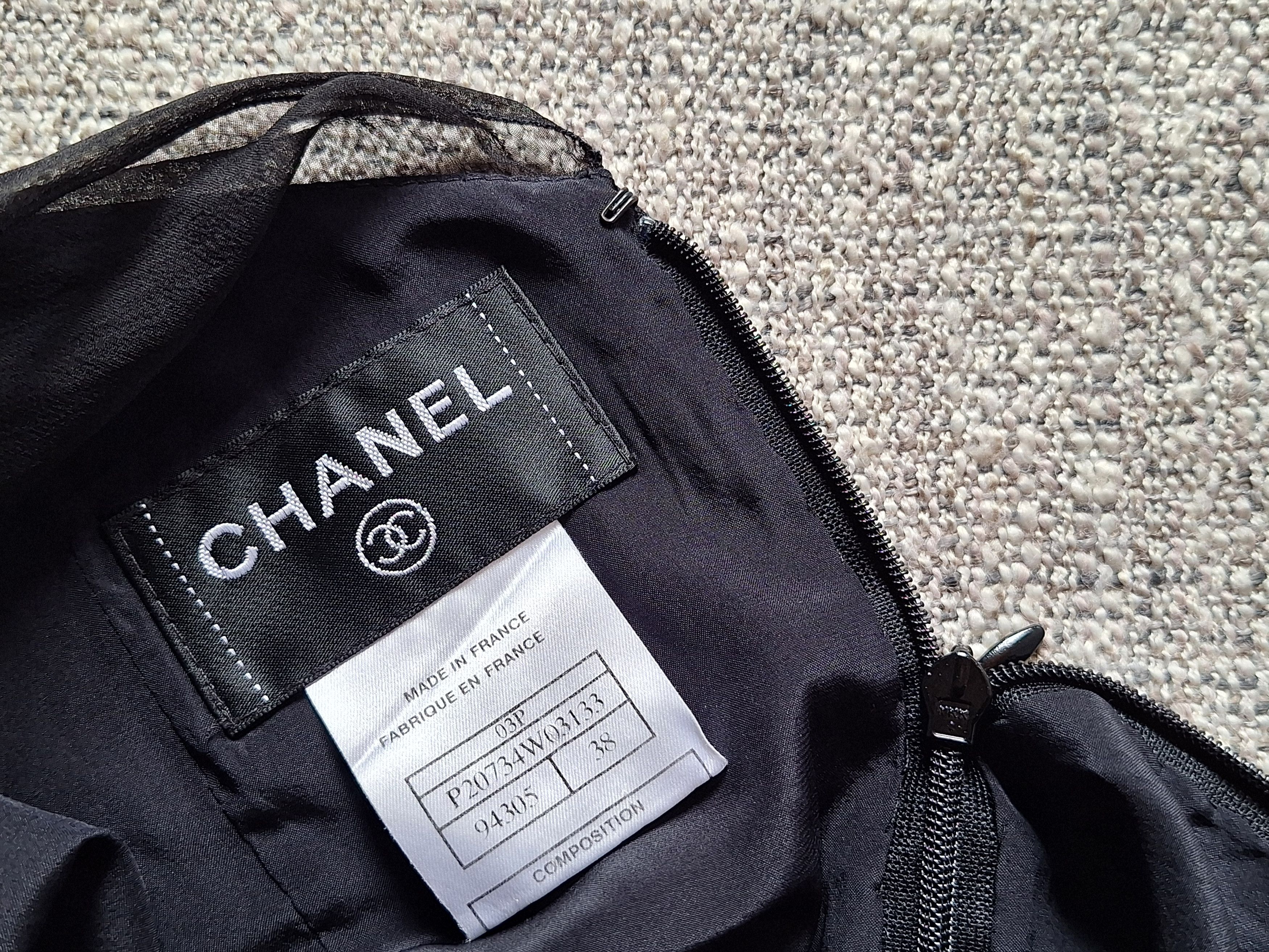 Chanel CHANEL / 03P 2003 Spring Silk Chiffon Black Skirt Size XS / US 0-2 / IT 36-38 - 4 Thumbnail
