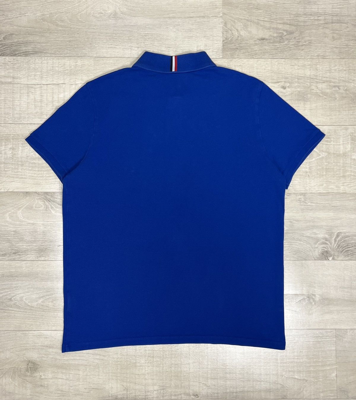 Moncler MONCLER Polo Shirt Cotton Blue Short Sleeve Logo Patch Size US L / EU 52-54 / 3 - 11 Thumbnail