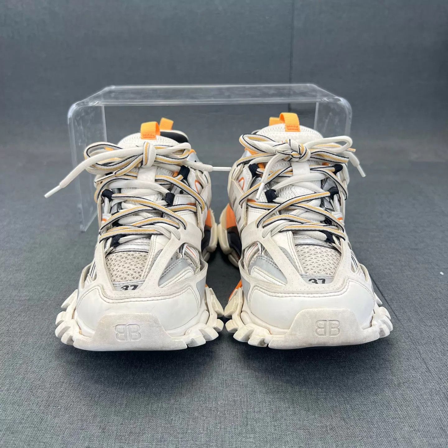 Balenciaga Balenciaga Track White Orange 37 Good Condition Size US 7 / IT 37 - 8 Thumbnail