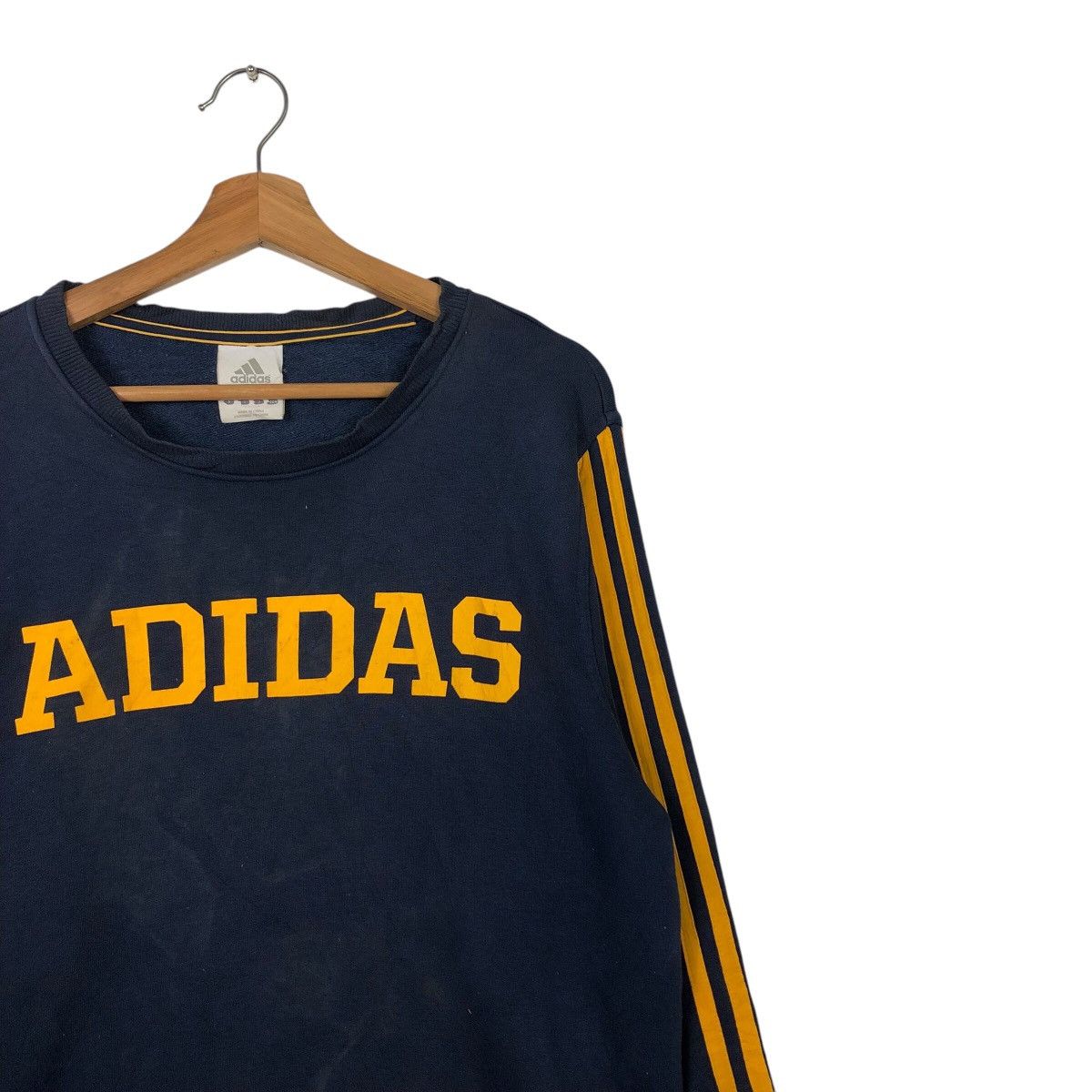 Adidas 📌Vintage Sweatshirt Adidas Striped Big Logo Spell Out Size US L / EU 52-54 / 3 - 7 Thumbnail