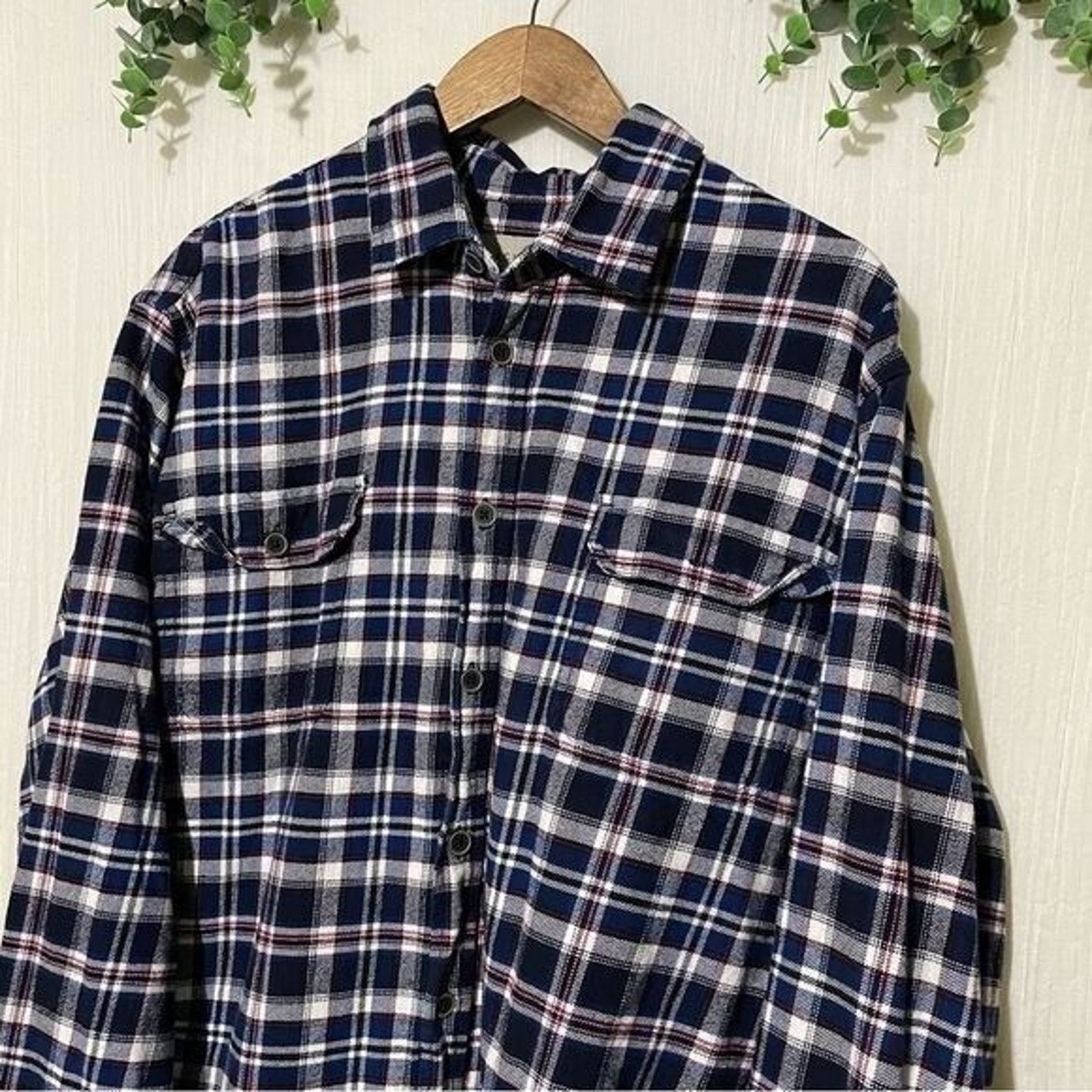 Other Jachs Brawny Mens Flannel Shirt 2X Plaid Heavyweight Size US XXL / EU 58 / 5 - 4 Thumbnail