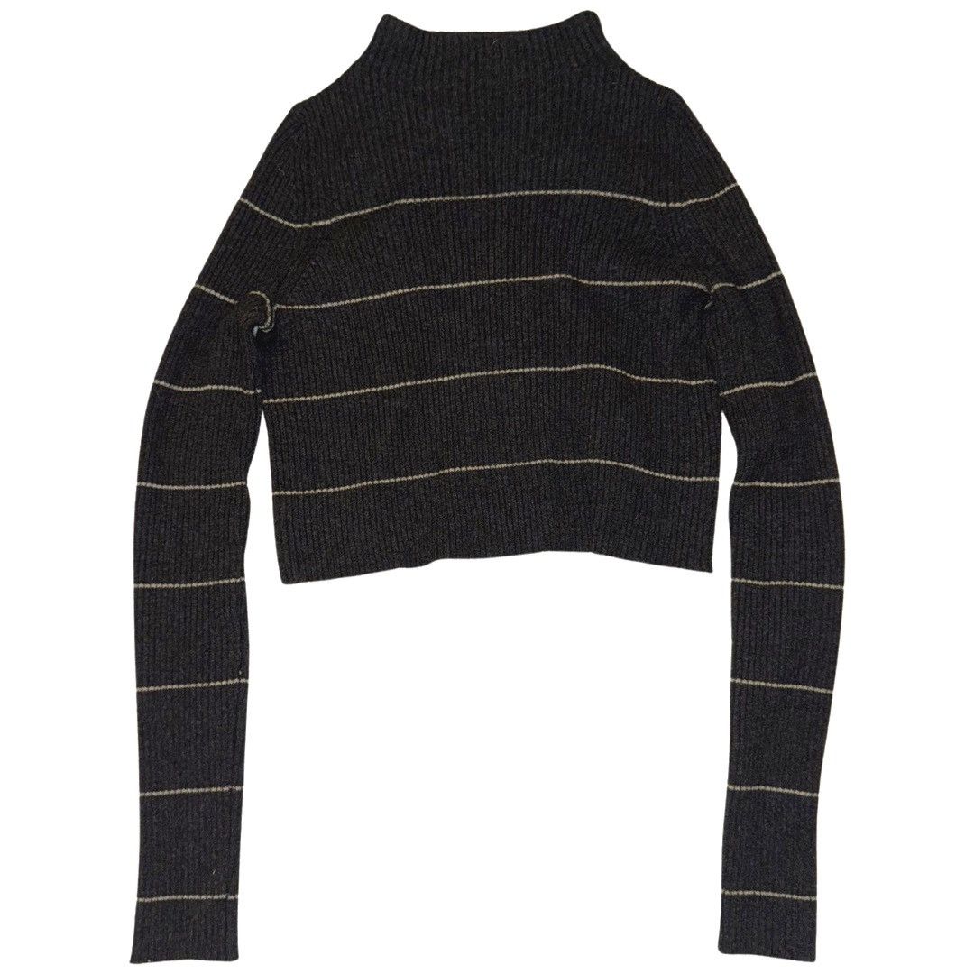 360Cashmere 360 Cashmere Cropped Grey Pullover Size XS / US 0-2 / IT 36-38 - 2 Thumbnail
