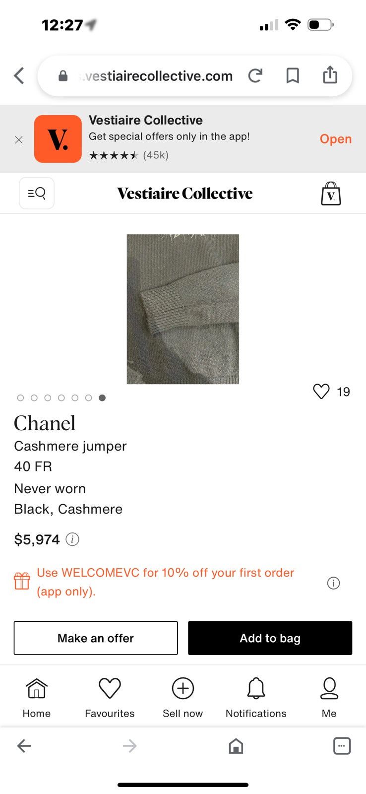 Chanel Chanel 23K Fur Logo Cashmere Sweater Size XS / US 0-2 / IT 36-38 - 7 Thumbnail