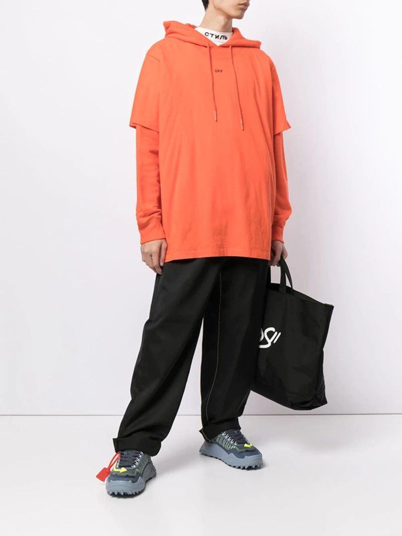 Off-White Orange Stencil Arrows Double Layered Hoodie Size US M / EU 48-50 / 2 - 4 Thumbnail