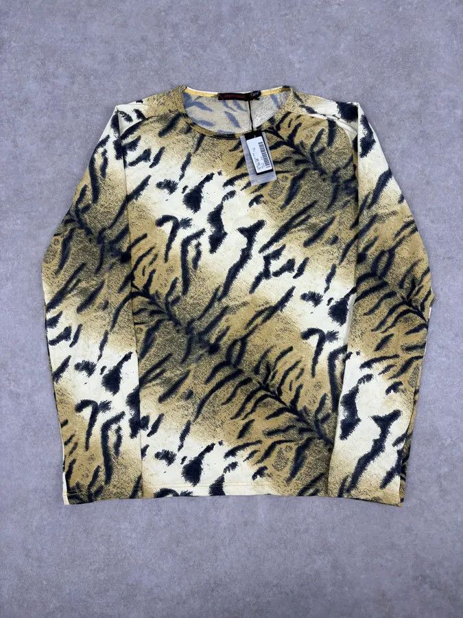 Roberto Cavalli Roberto Cavalli Gold Savate Tiger Print Longsleeve Size S / US 4 / IT 40 - 1 Thumbnail