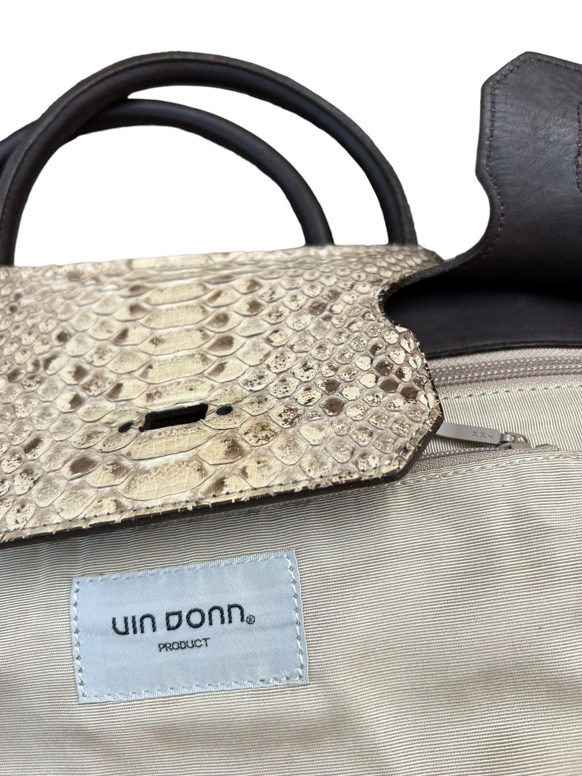 Leather Vin Don Japan Snake Skin Leather Birkin Bag Size ONE SIZE - 20 Thumbnail