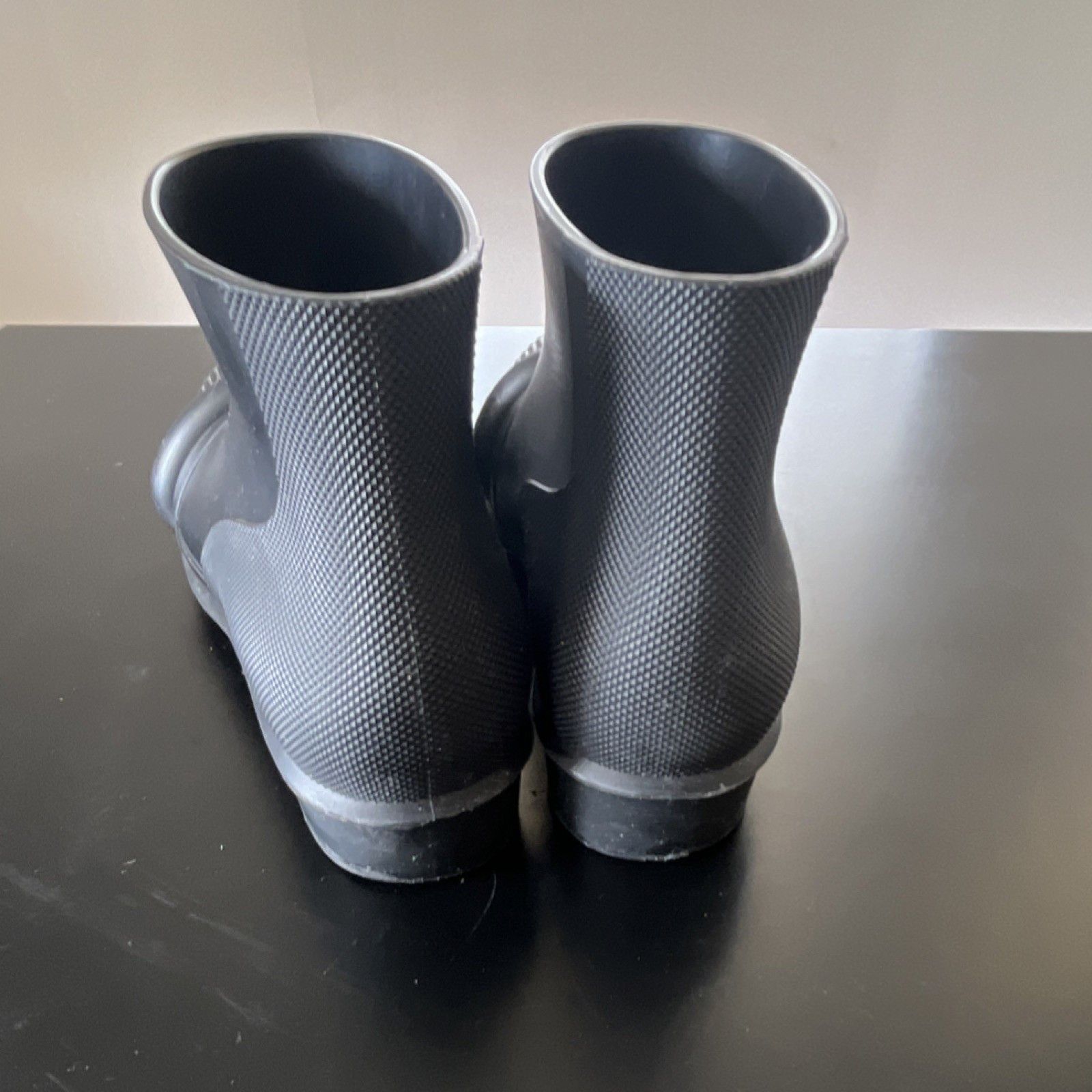 Loewe Loewe Black Rubber Ankle Rain Boots Size US 9 / EU 42 - 3 Thumbnail