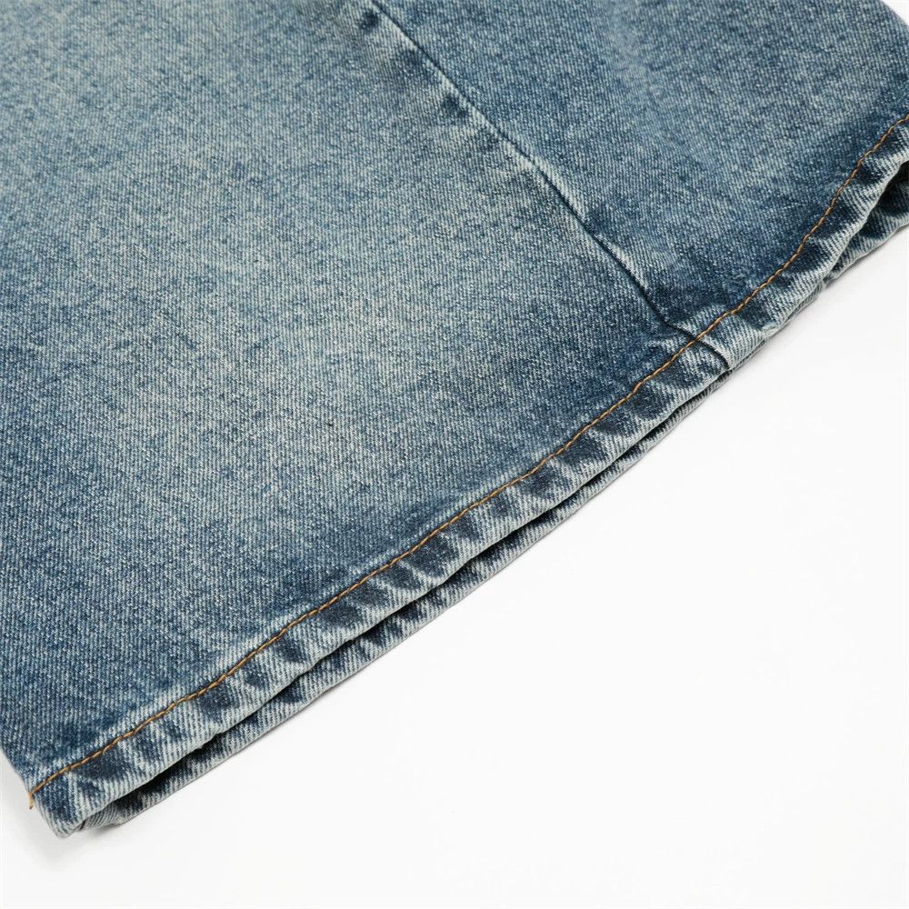Japanese Brand × Vintage Retro washed men's wide-leg distressed punk denim shorts Size US 32 / EU 48 - 5 Thumbnail