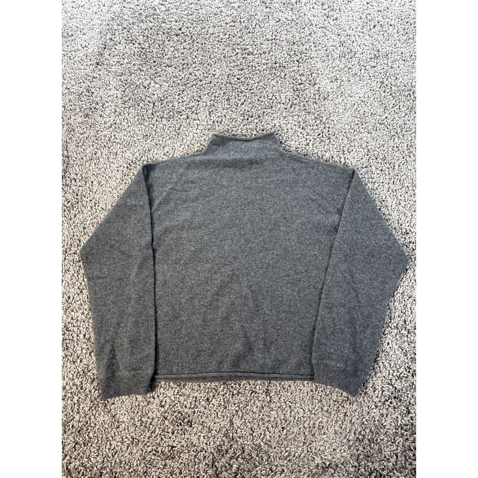 Vintage Antonio Melani Women's Gray Cashmere Mock Neck Sweater Pullover Top M Size M / US 6-8 / IT 42-44 - 6 Thumbnail