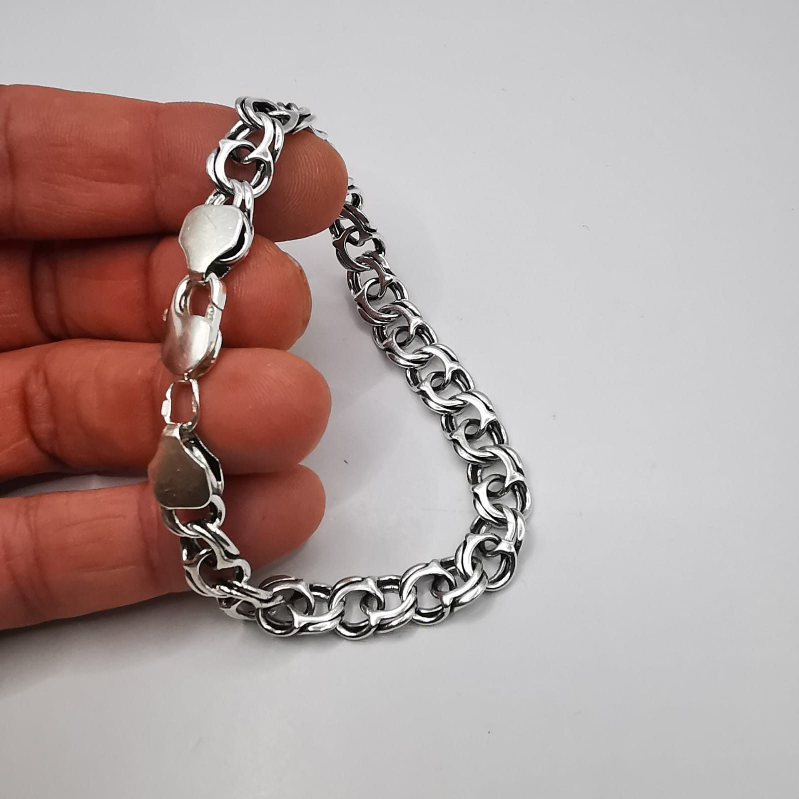 Sterling Silver Vintage Bracelet Jewelry,925 Sterling Silver 21,33g Size ONE SIZE - 8 Thumbnail