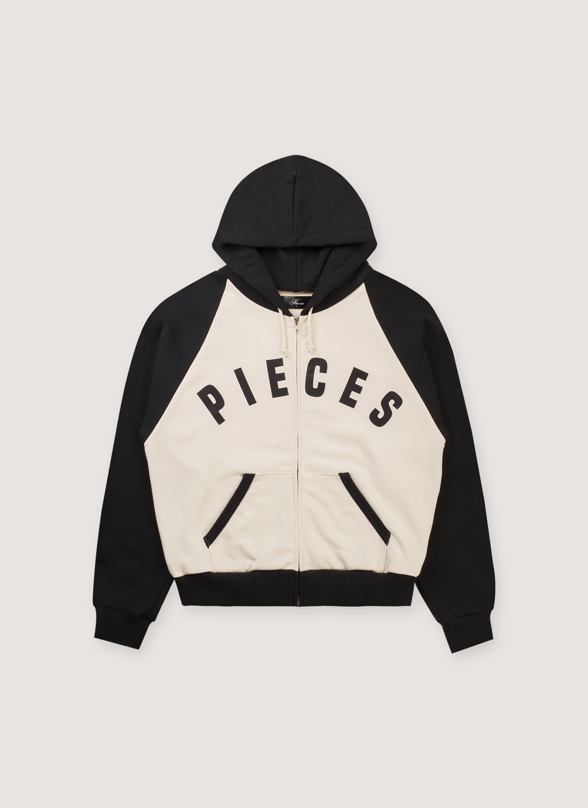 Other Pieces City of Angels Raglan Zip Up Sweatshirt Cream Black Size US S / EU 44-46 / 1 - 1 Thumbnail