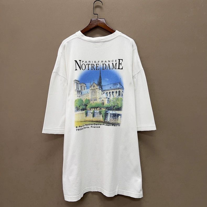 Balenciaga Balenciaga White short-sleeved T-shirt for destroying old Size US XS / EU 42 / 0 - 4 Thumbnail