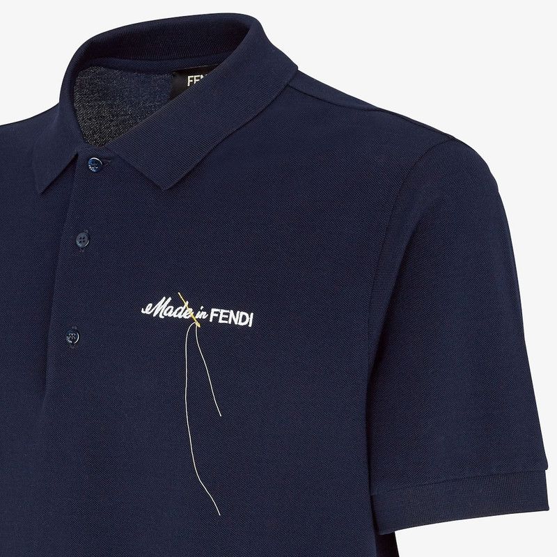 Fendi o1B3y1r0326 Polo Shirt in Midnight Blue Size US S / EU 44-46 / 1 - 3 Thumbnail