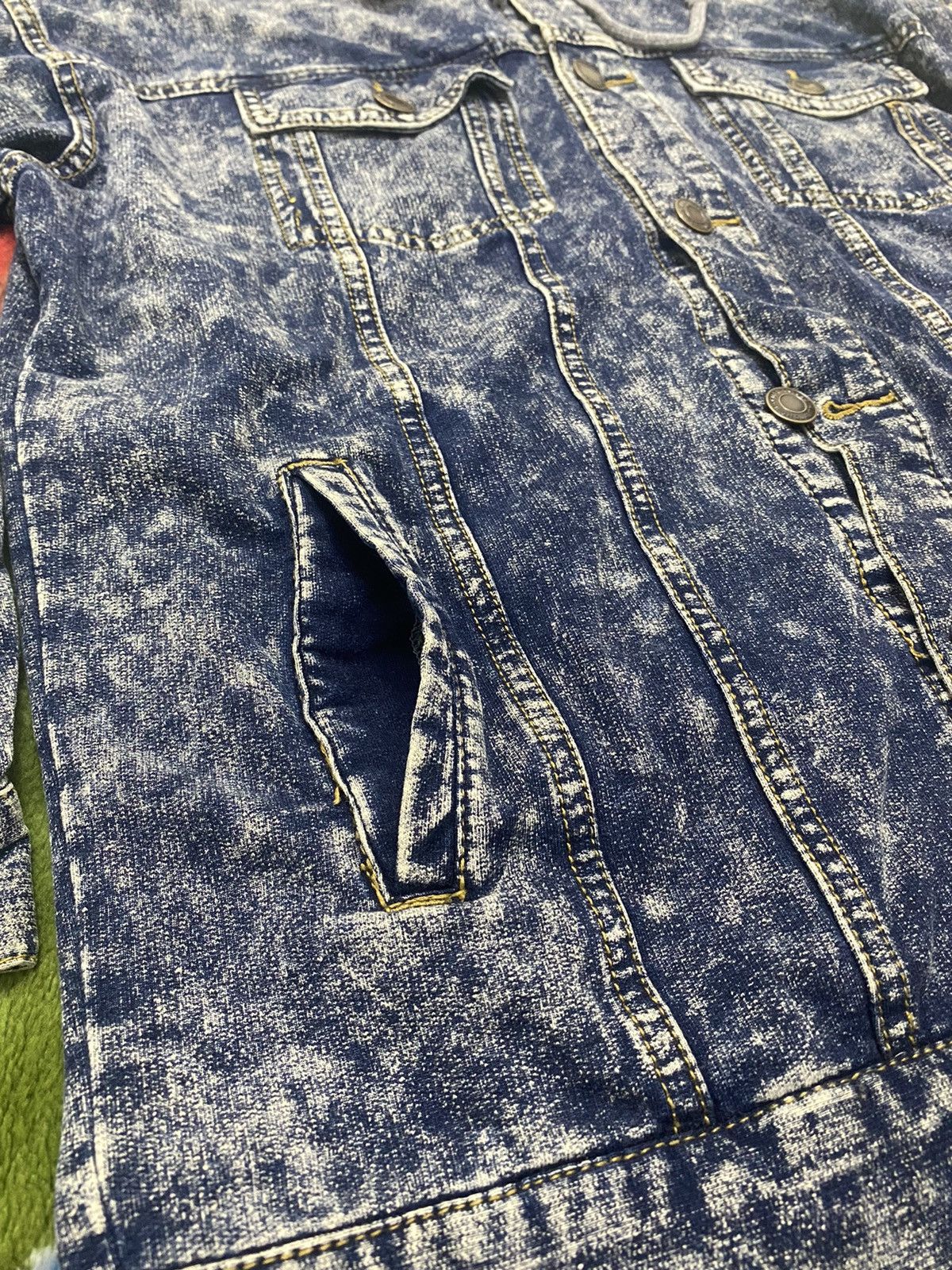 Japanese Brand ACID WASH DESIGN JACKET HOODIE PULL IN OUT DESIGN Size US L / EU 52-54 / 3 - 6 Thumbnail