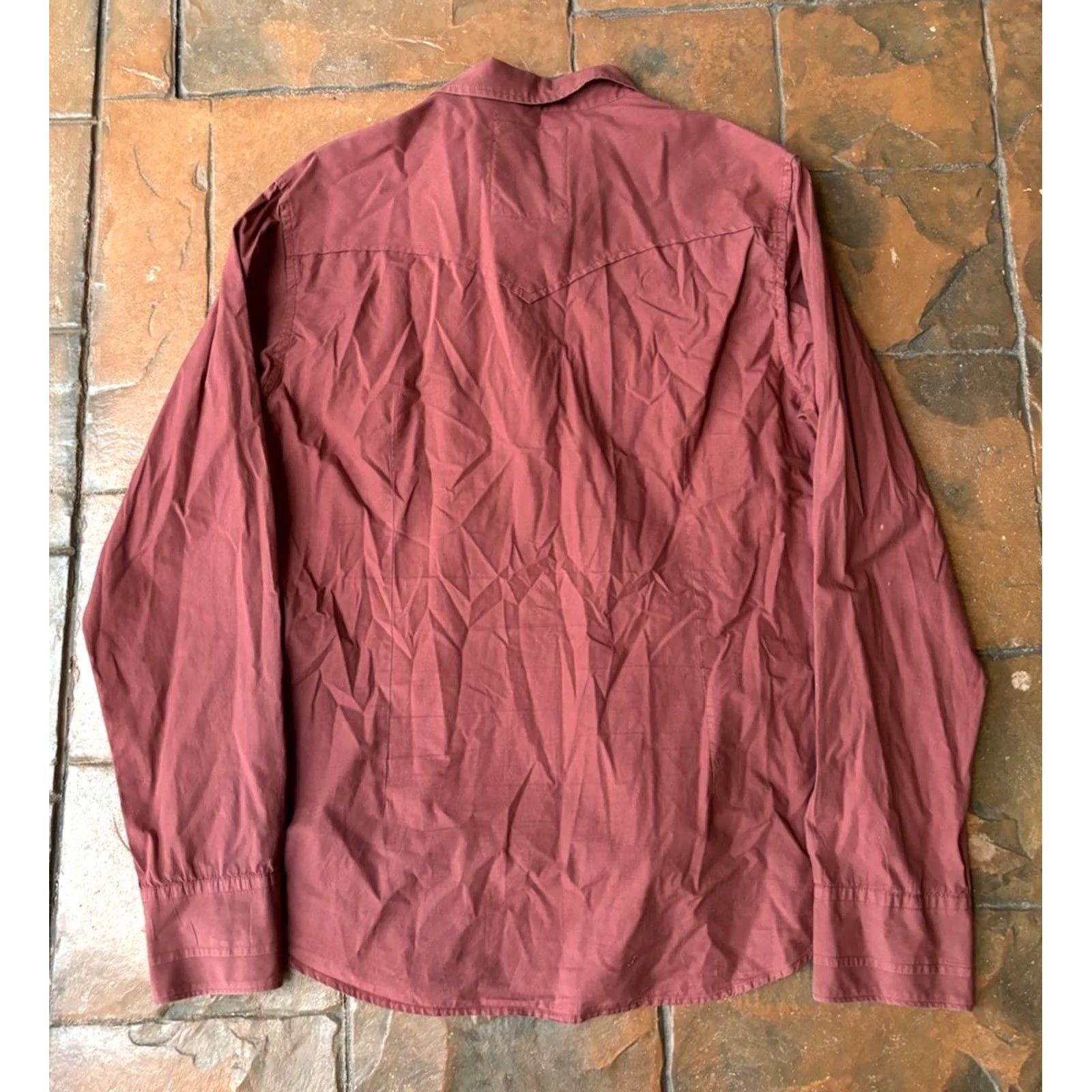 Guess VINTAGE Y2K Guess Jeans Pearl Snap Button Collared Shirt Large Red Men Regular 100% Cotton Button-Up Shirt Size US L / EU 52-54 / 3 - 3 Thumbnail