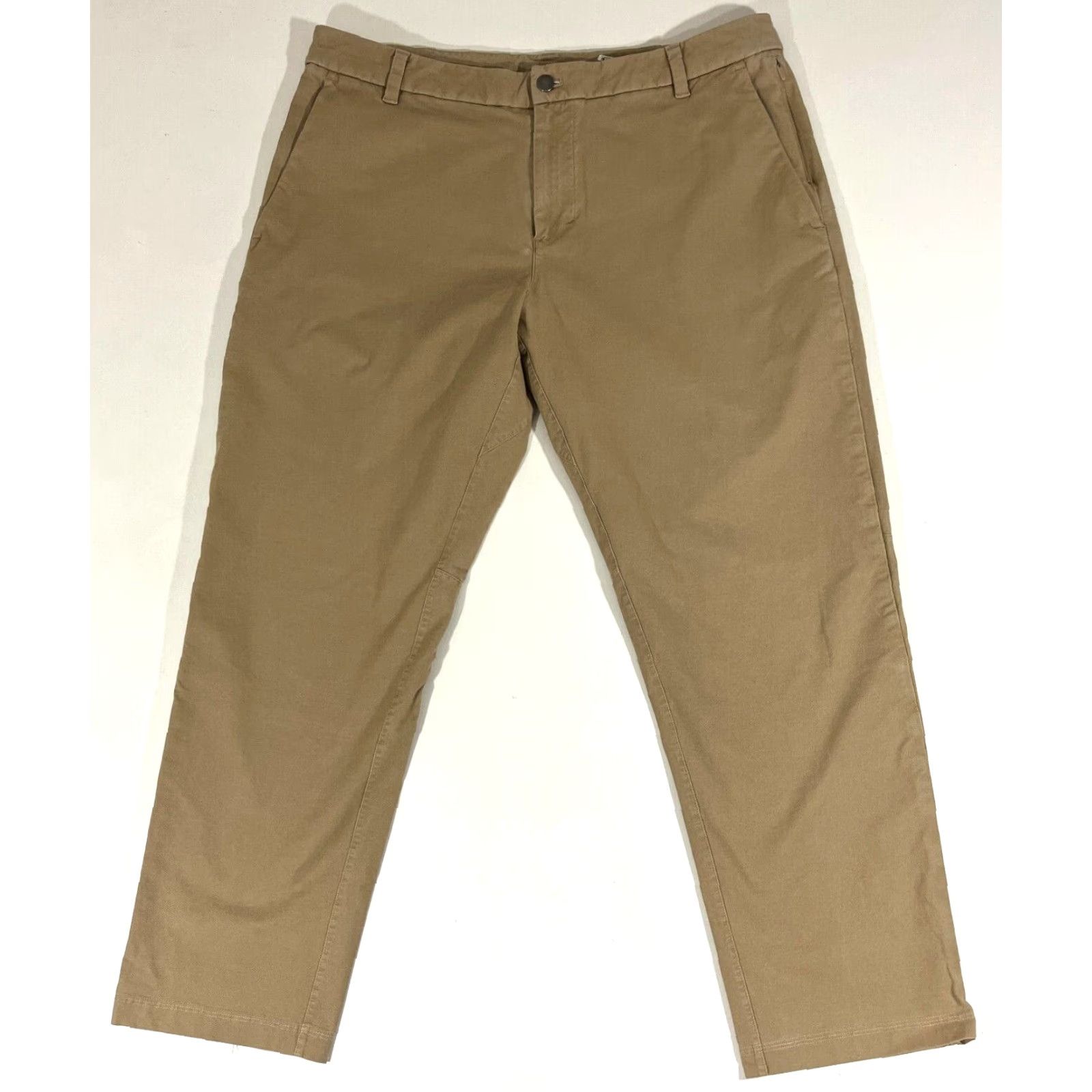 Lululemon Lululemon Men's Commission Pant Classic LM5ACMS 36x28 Tan Cotton Blend Canvas Straight Front Baggy Chino Shirt? Size US 36 / EU 52 - 4 Thumbnail
