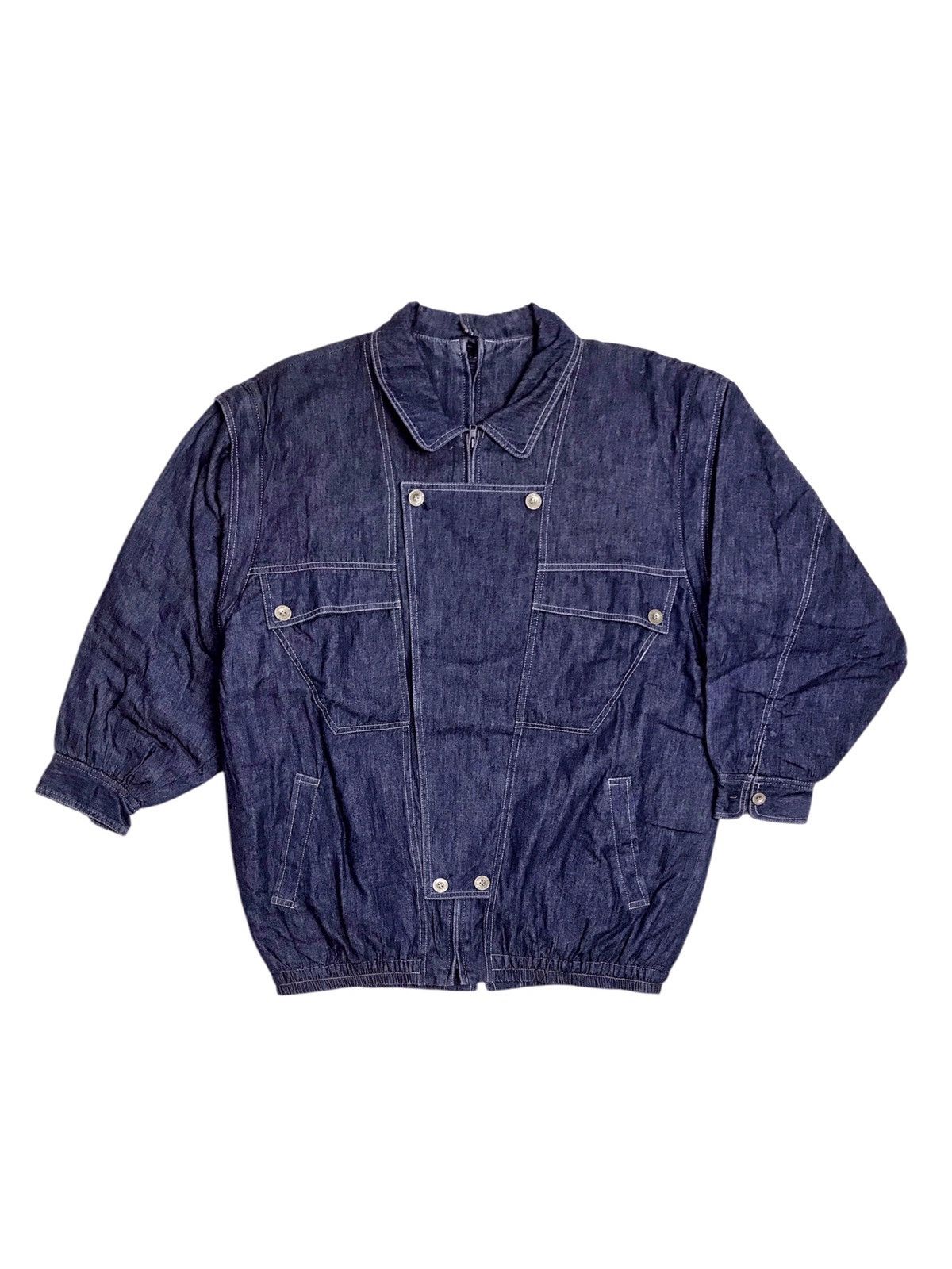 Japanese Brand × Vintage Hi-Meric Vintage Detachable Denim Jacket Size US XL / EU 56 / 4 - 2 Thumbnail