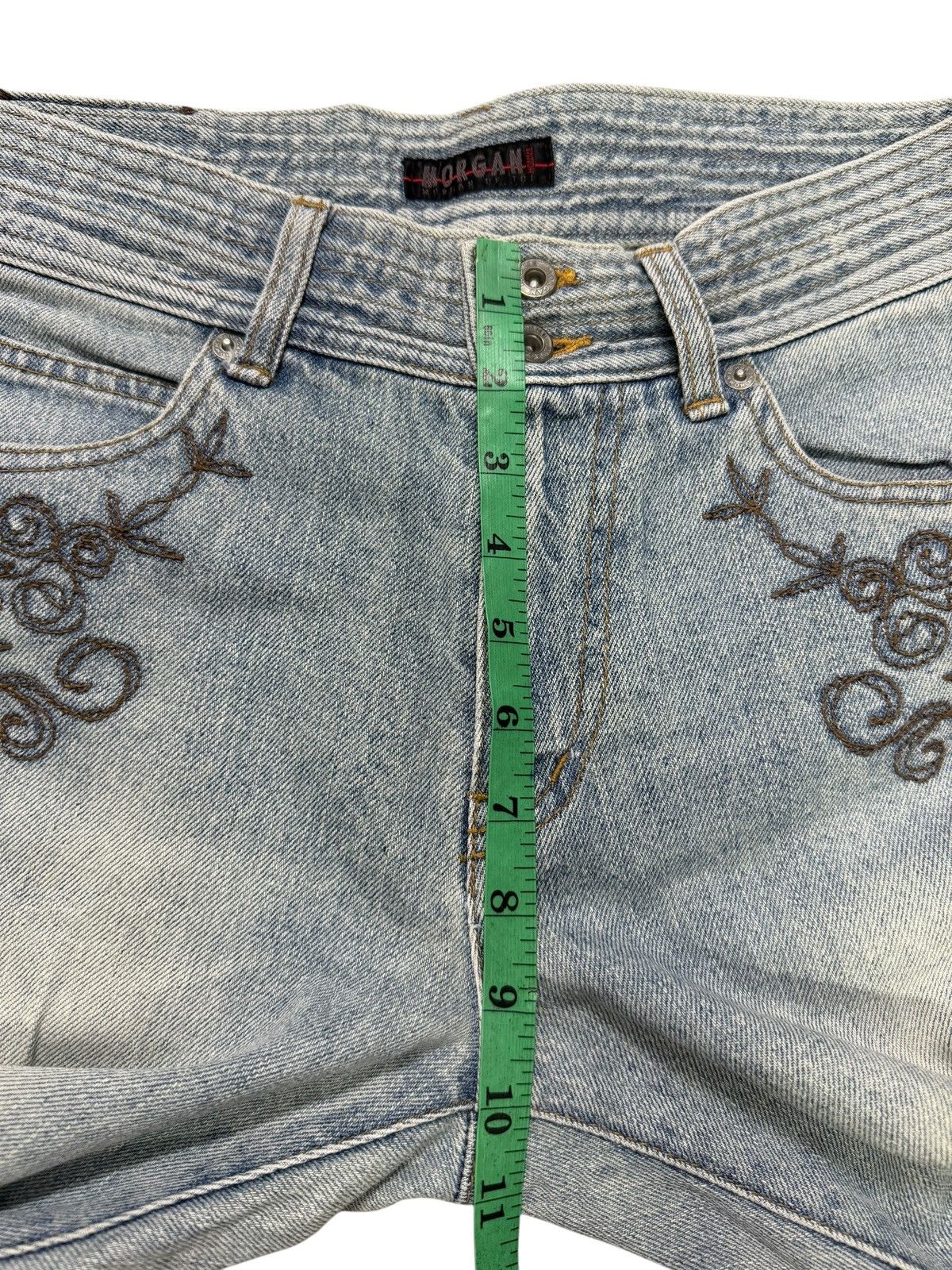 Morgan Homme Flared Jeans Japan Morgan Homme Faded Nice Design Denim Size US 29 - 13 Thumbnail