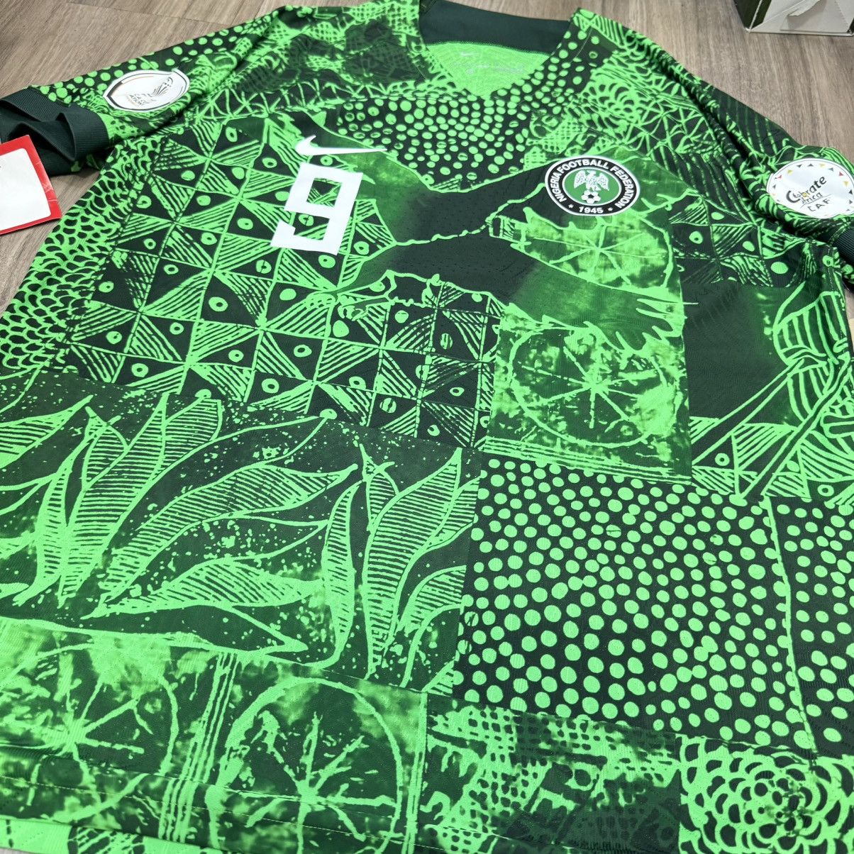 Nike Nigeria 22/23 player issue home shirt #9 Osimhen (Bnwt) Size US XL / EU 56 / 4 - 3 Thumbnail