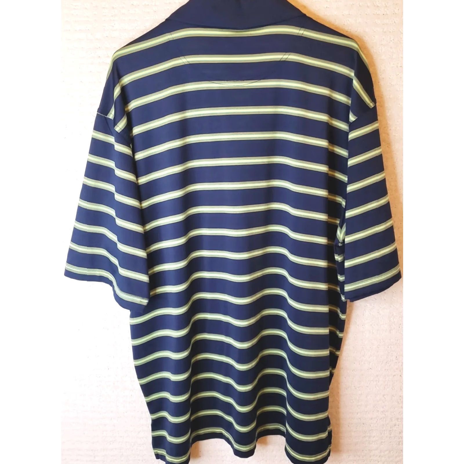 Vintage Monterey Club Polo Shirt Mens XL Blue Chartreuse Stripe Duckers Lake Golf Polo Shirt Size US XL / EU 56 / 4 - 5 Thumbnail
