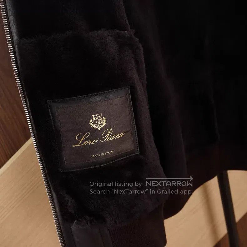 Loro Piana Loro Piana Men's Leather and Wool Blended Jacket Size US L / EU 52-54 / 3 - 7 Thumbnail