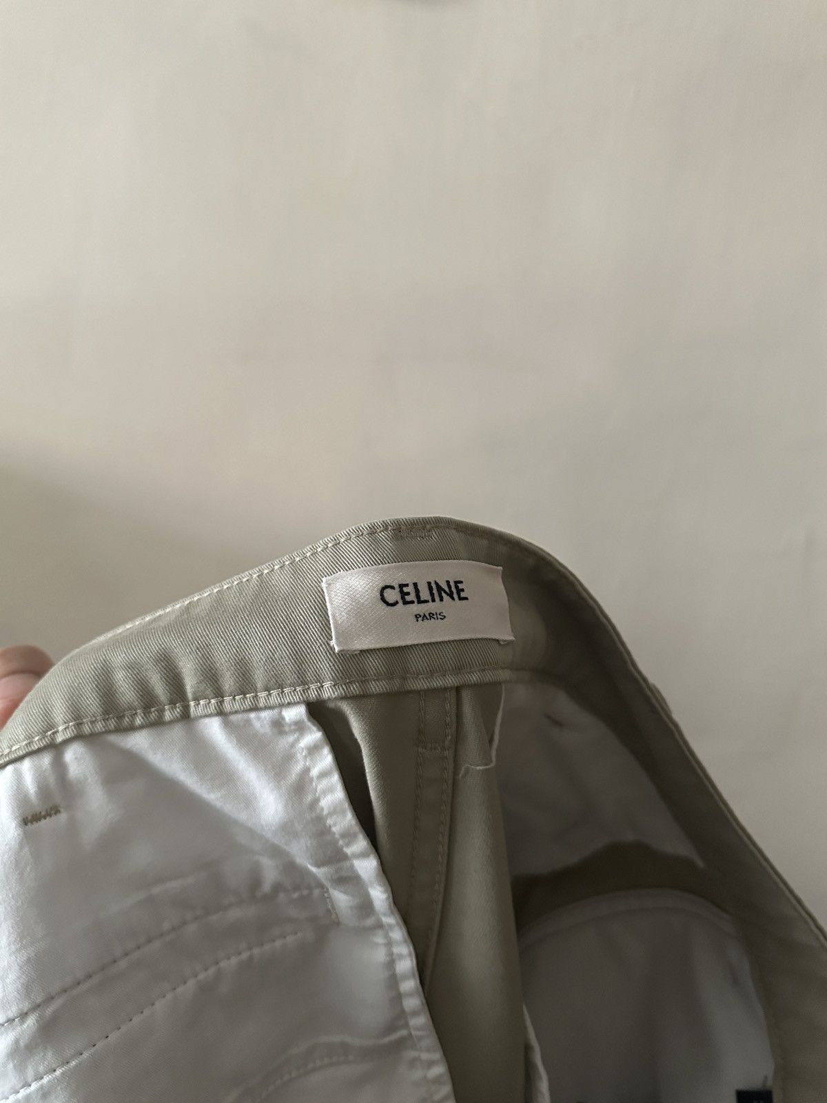 Celine Celine Pantaloni Pantalor raw wash beige twill pants Size US 32 / EU 48 - 4 Thumbnail