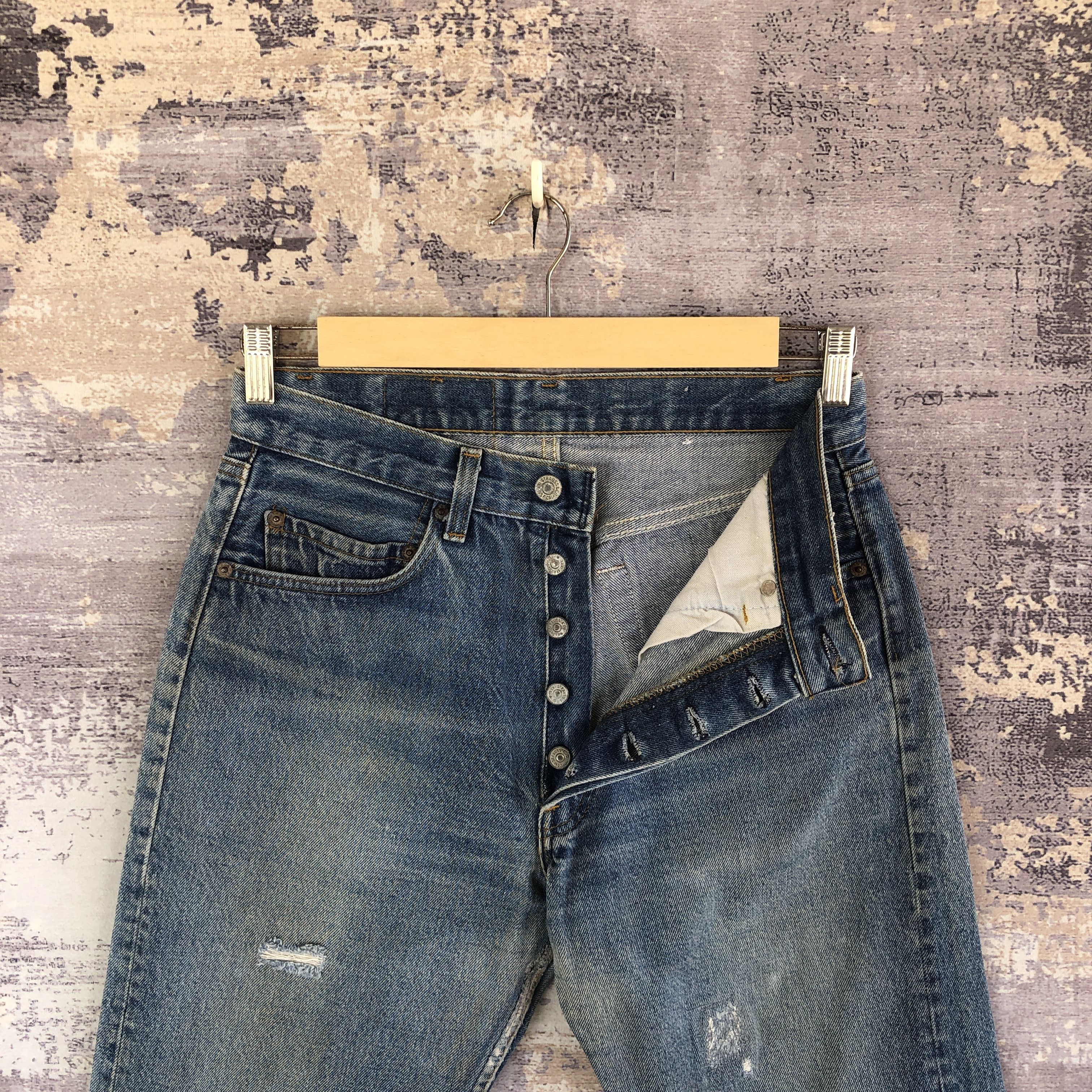 Levi's Vintage 70s Levis 501 Distressed Jeans Levis Denim Pants Size 28" / US 6 / IT 42 - 6 Thumbnail