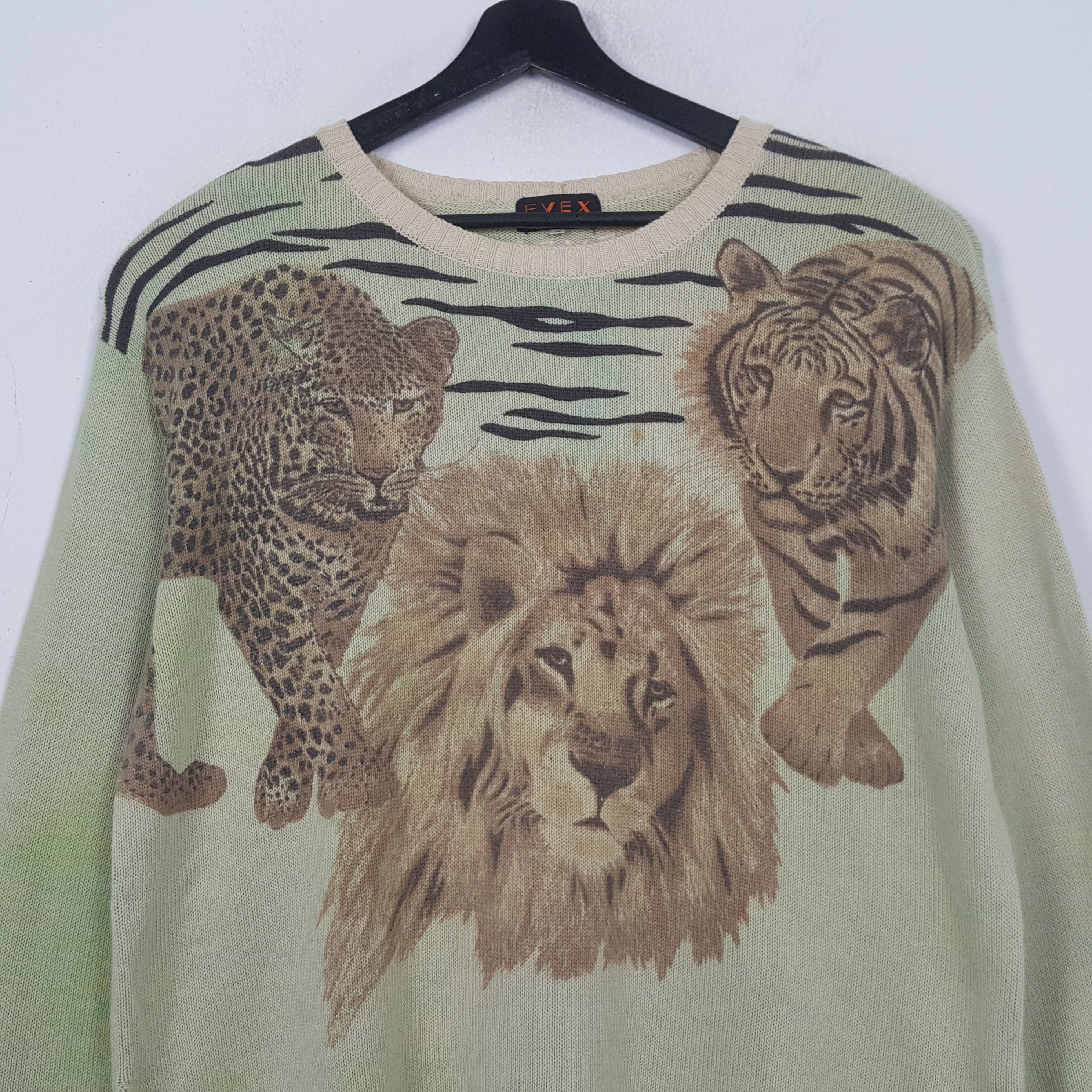 Vintage Evex Wild Life Animals Design Sweatshirt RR1 Size L / US 10 / IT 46 - 2 Thumbnail