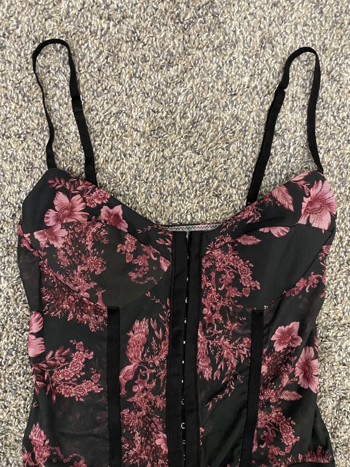 Free People FREE PEOPLE Intimately FP Floral Mesh Bodysuit (X-SMALL) Size XS / US 0-2 / IT 36-38 - 8 Thumbnail