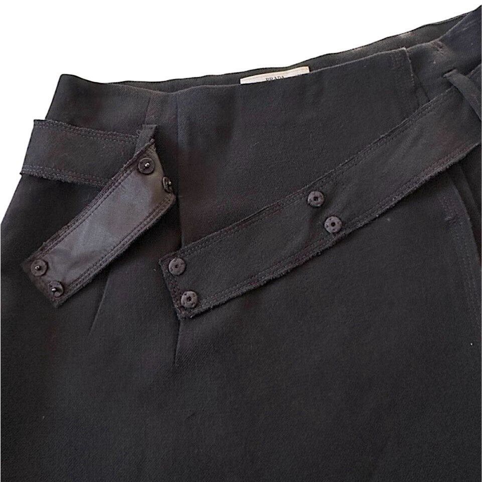 Prada Archival Prada FW2006 Black Wool Wrap Skirt IT46 Italy Size 32" / US 10 / IT 46 - 11 Thumbnail