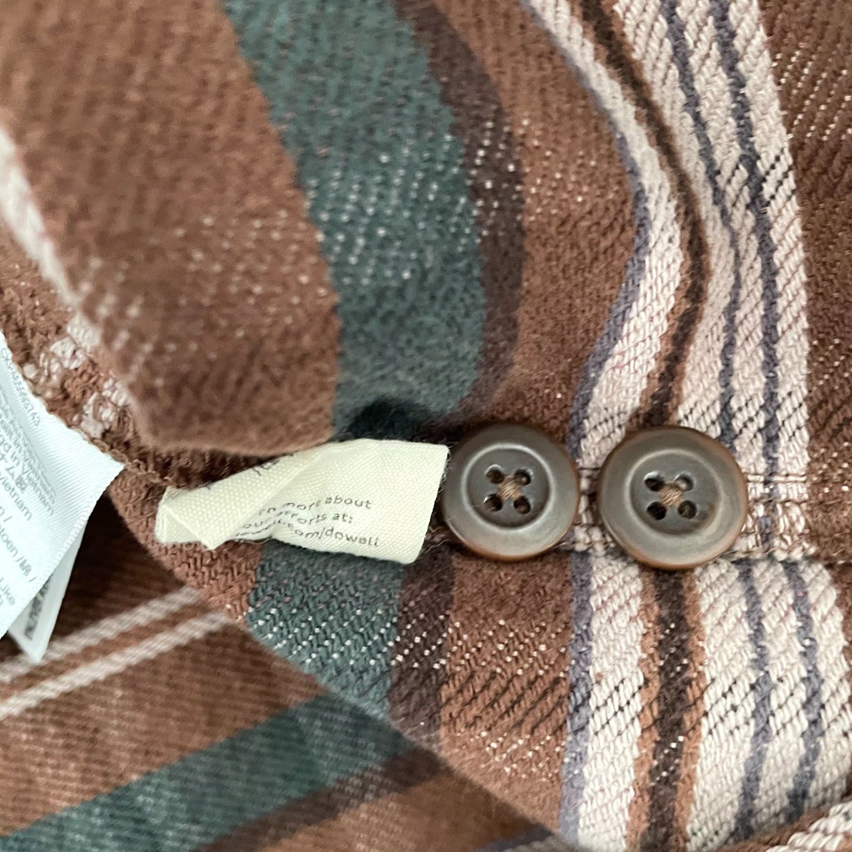 Madewell Madewell Button-Up Flannel Cotton Brown Plaid Easy Fit Mens L Pocket Shirt Size US L / EU 52-54 / 3 - 6 Thumbnail