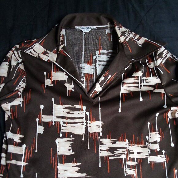 Other Vintage Mardi Modes Abstract Strokes Polyester Shirt Top Size M / US 6-8 / IT 42-44 - 1 Thumbnail