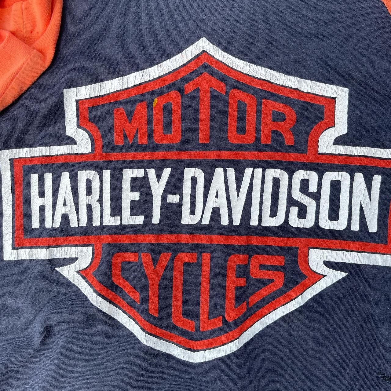 Harley Davidson × Vintage Rare Vintage 70s Mount Rushmore Harley Davidson Raglan tee Size US S / EU 44-46 / 1 - 2 Thumbnail