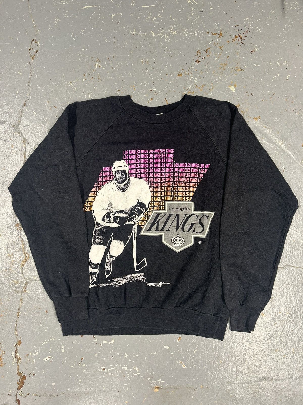 NHL × Vintage Crazy Vintage 90s Black LA Kings Pullover Crewneck Size US M / EU 48-50 / 2 - 1 Thumbnail