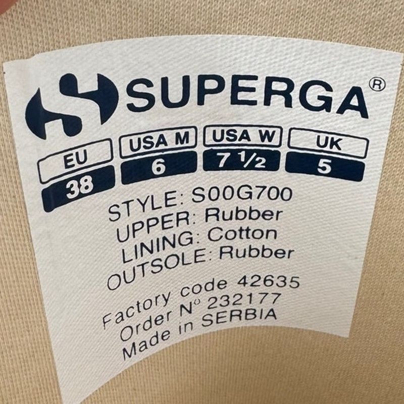 Superga Brand New SUPERGA White 799 Rain Boots Tall Rubber Boho Size US 7.5 / IT 37.5 - 4 Thumbnail