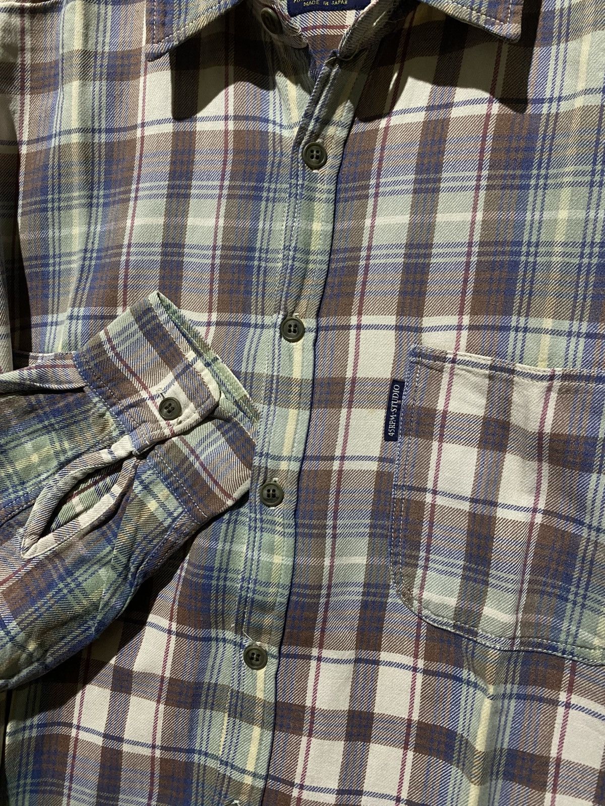 45rpm 💸BINDING OFFER💸 VINTAGE 45RPM PLAID FLANNELSHIRT Size US XL / EU 56 / 4 - 4 Thumbnail