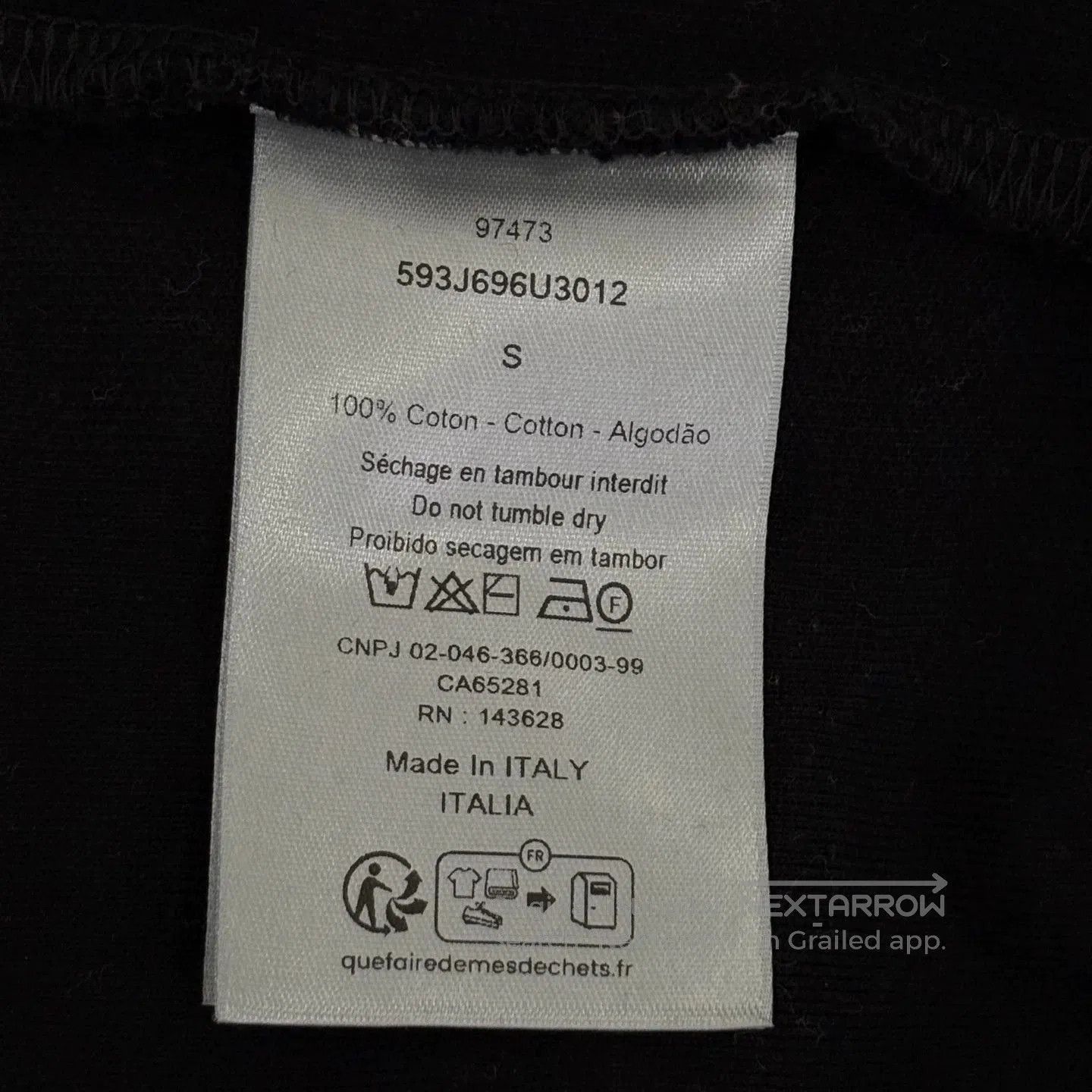 Dior Dior 26 Embossed Logo Plain Knit Tee. Size US S / EU 44-46 / 1 - 4 Thumbnail