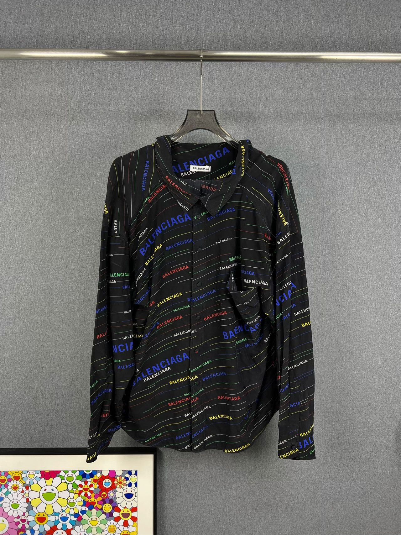 Balenciaga Balenciaga Colorful Logo Shirt Size XXS / US 00 / IT 34 - 1 Thumbnail